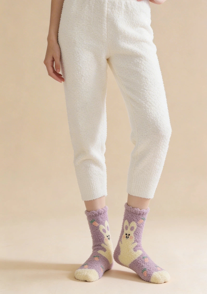 Ciepłe puchate skarpetki długie