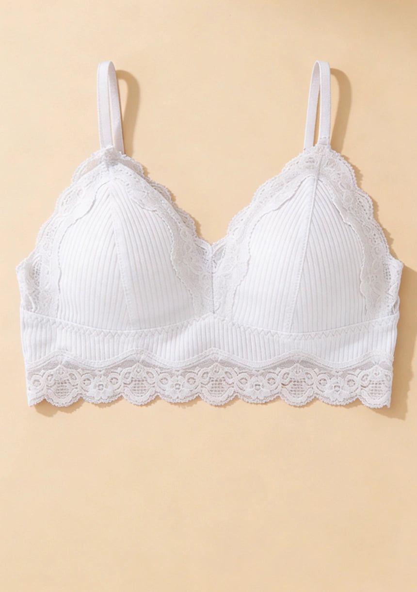Biustonosz bralette prążkowany materiał