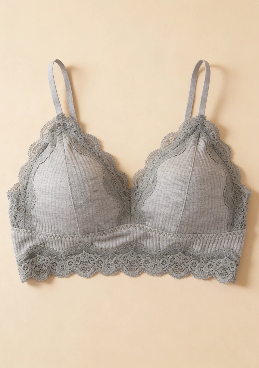 Biustonosz bralette prążkowany materiał