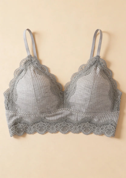 Biustonosz bralette prążkowany materiał