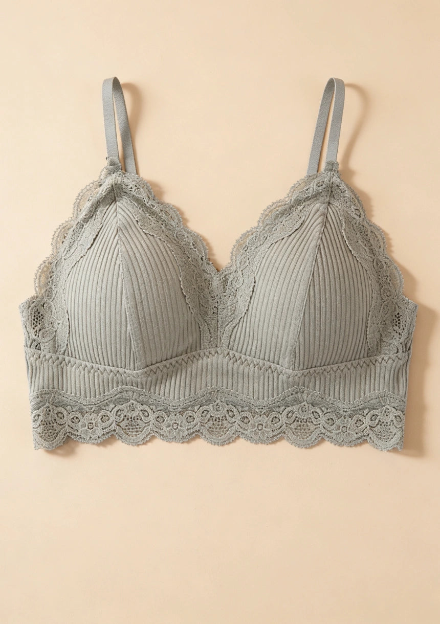Biustonosz bralette prążkowany materiał