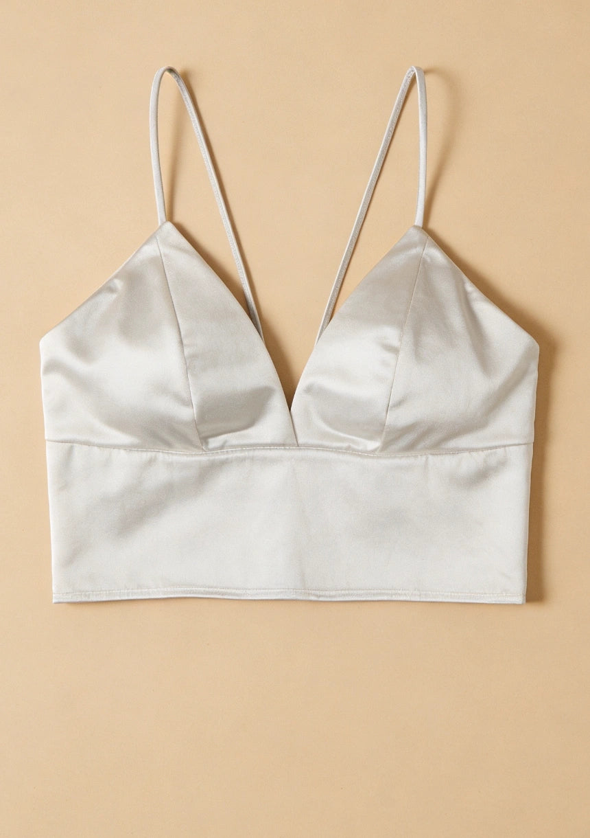 Biustonosz bralette satynowy