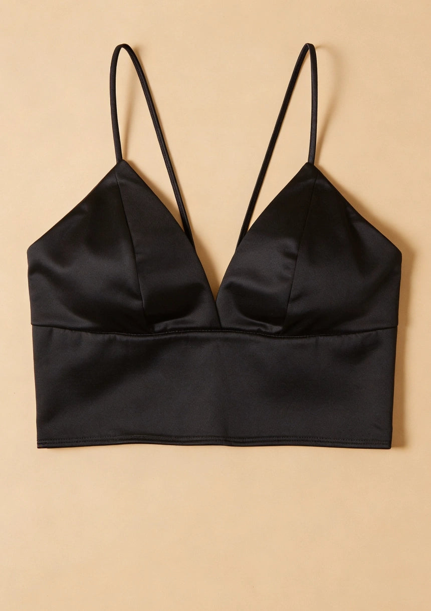 Biustonosz bralette satynowy