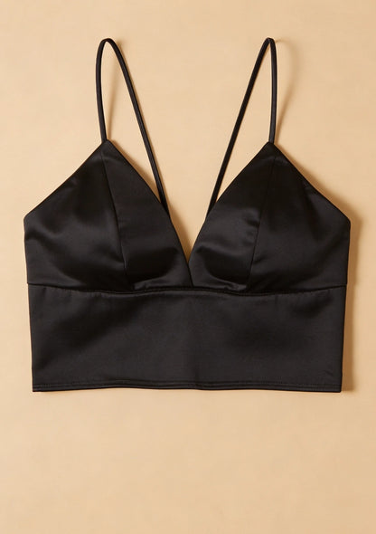 Biustonosz bralette satynowy