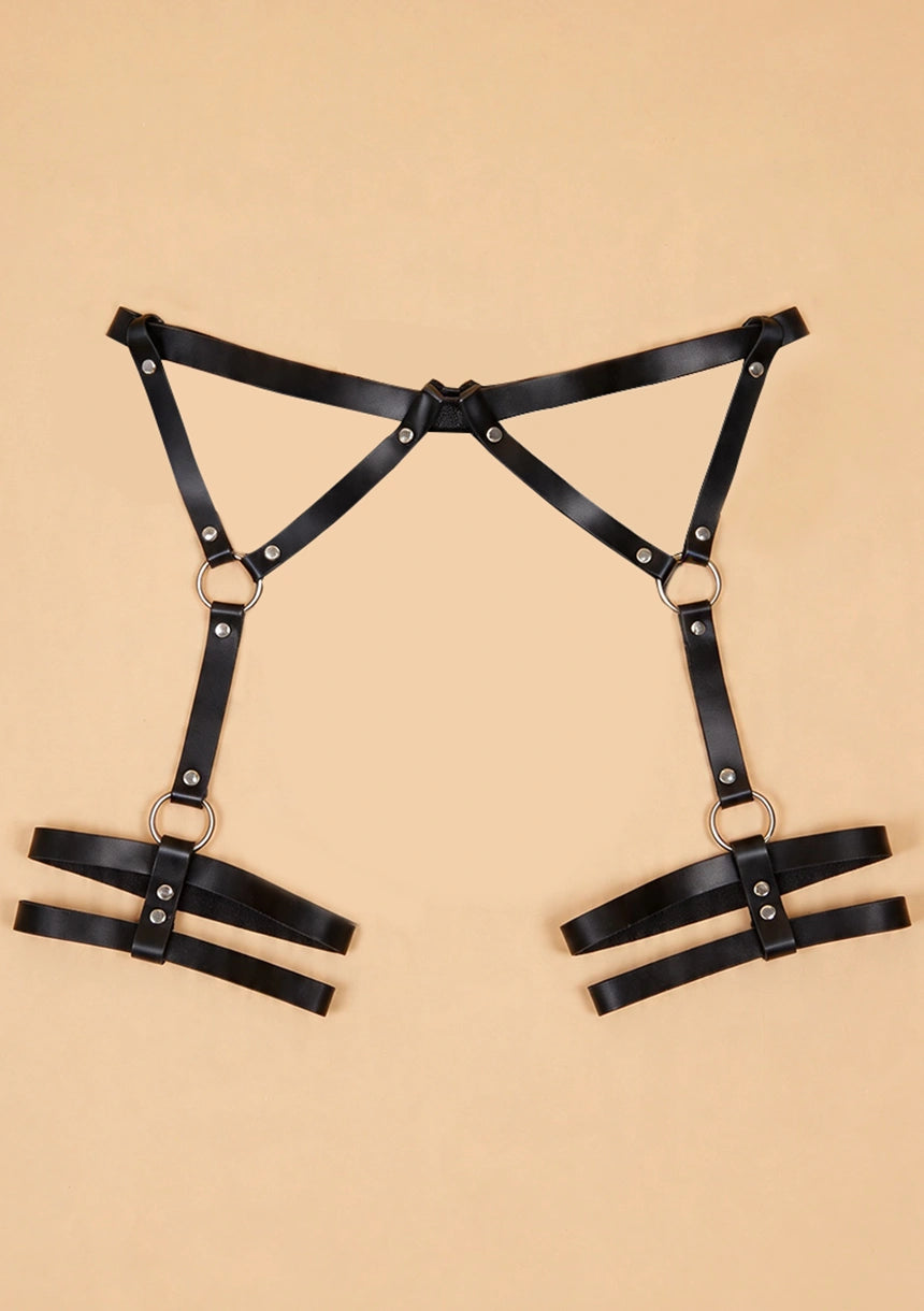 Harness na talię i uda o klasycznym wyglądzie