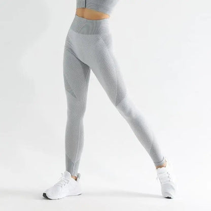Szary Legginsy sportowe z efektem push-up