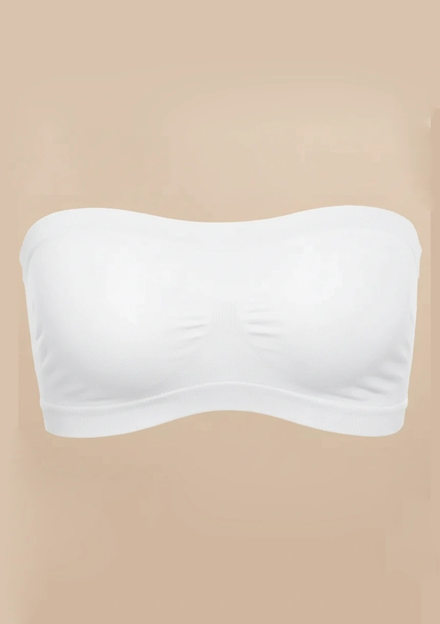 Biustonosz bandeau z siatką z tyłu